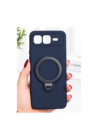 İnfinix Smart 10 Plus İle Uyumlu 360 Derece Dönebilen Kalın Metal Magsafe Halka Stantlı İçi Kadife Korumalı Ultra Lüx Premium Silikon Kılıf Lacivert İnfinix Smart 10 Plus İle Uyumlu 360 Derece Dönebilen Kalın Metal Magsafe Halka Stantlı İçi Kadife Korumalı Ultra Lüx Premium Silikon Kılıf Lacivert