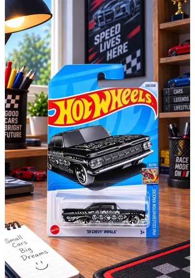 '59 Chevy Impala Siyah Uzun Kart Treasure Hunt - Th Oyuncak Araba Çok Renkli
