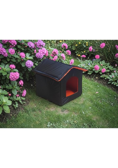 Dış Mekan Su Geçirmez Sabitlenebilir Fermuarlı Jumbo Kedi Köpek Evi 52x48x48cm