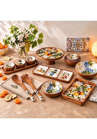 Karaca Home Mango Fruit Garden 3'lü Sunumluk