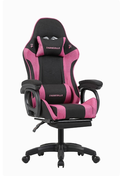 Fashcolle Dynamic Air Kumaş Pembe-siyah Masajlı Oyuncu Koltuğu