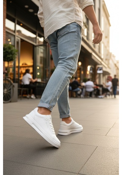 Enoch Düz Taban Stan Smith Casual Sneaker Beyaz