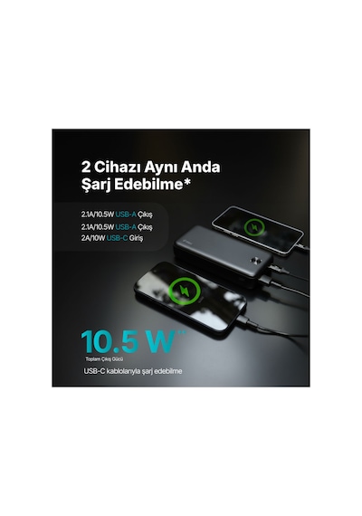 Ttec Recharger 20.000mah Taşınabilir Şarj Aleti/powerbank 2bb267s Siyah
