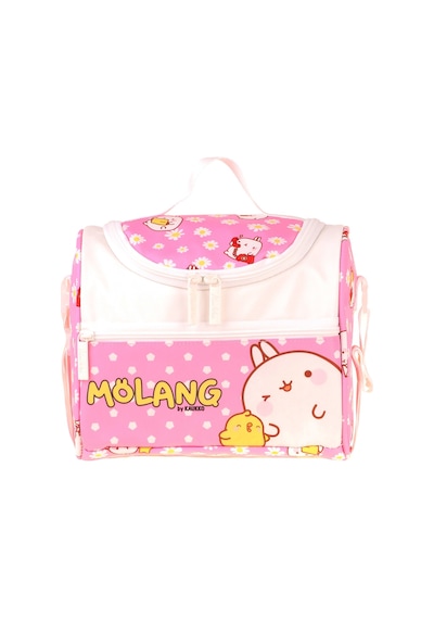 Kaukko Kids Kız Çocuk Molang Baskılı Isı Yalıtımlı Okul Beslenme Çantası Pembe - Sarı - L5319