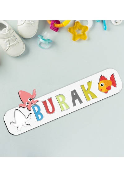 Bk Toys Çocuklara Özel Isimli Ahşap Eğitici Yapboz Puzzle-6