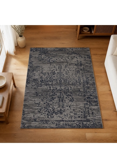 Kartela Halı Siro Halı Kaymaz Taban Makinede Yıkanabilir Halı Antrasit - 60 X 90 Cm
