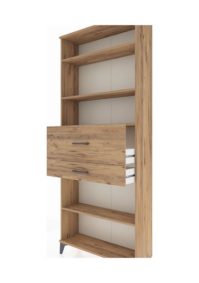 Arges Dolap 4 Raflı 2 Çekmeceli 88x30x221 Çam-çam Atlas Çam