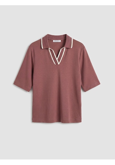 Lcw Everyday Pembe Polo Yaka Soft Touch Kadın Tişört
