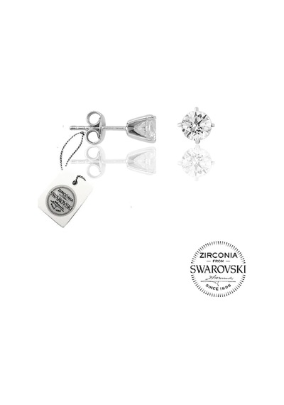 Gümüş Swarovski Tek Taş Küpe N11.50348