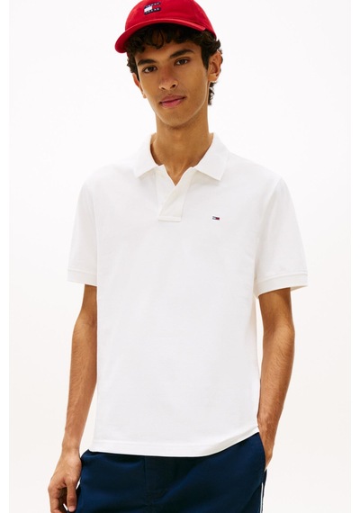 Tommy Hilfiger Tjm Erkek Regular Ess Beyaz Polo Yaka T-shirt-13676 Beyaz