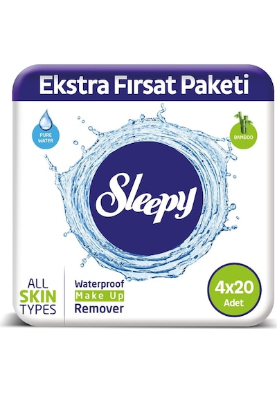 Sleepy Makyaj Temizleme Mendili 4x20 Adet 80 Yaprak