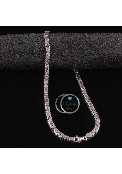 Omar Silver 925 Ayar El İşi Kral Kolye 6,60 Mm