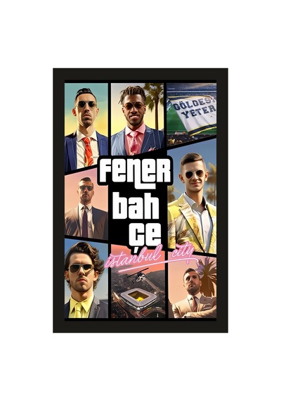 Fenerbahçe Gta Vice City Temalı Dekoratif Mdf Tablo Çok Renkli - 635843622 Çok Renkli