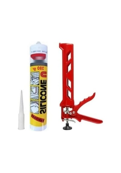 Çok Amaçlı Şeffaf Silikon, 280ml Hacim, Plastik Silikon Tabancası İle