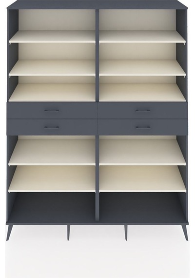 Hyperion Gardrop 10 Raflı 4 Çekmeceli 176x44x221 Antrasit-aytaşı/antrasit Aytaşı/antrasit Hyperion Gardrop 10 Raflı 4 Çekmeceli 176x44x221 Antrasit-aytaşı/antrasit Aytaşı/antrasit