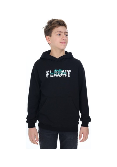 Toontoy Kids Toontoy Erkek Çocuk Flaunt Baskılı Sweatshirt Siyah