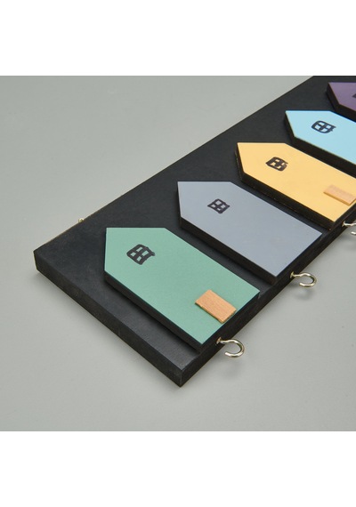 Deco House Duvar Askısı - Renkli - 40x12 Cm