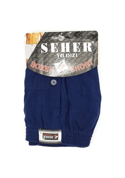 Seher 2 Adet Lacivert Renk Penye Boxer Lacivert