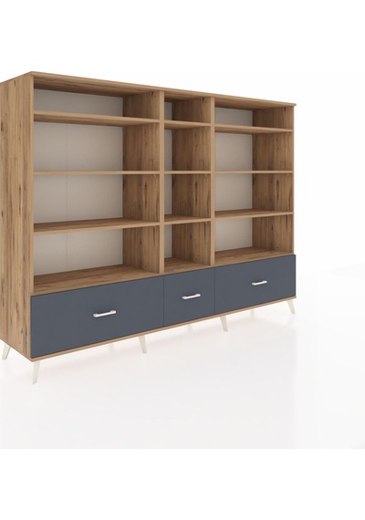 Hyperion Dolap 12 Raflı 3 Çekmeceli 220x44x163 Çam-çam/antrasit Çam-çam/antrasit Hyperion Dolap 12 Raflı 3 Çekmeceli 220x44x163 Çam-çam/antrasit Çam-çam/antrasit