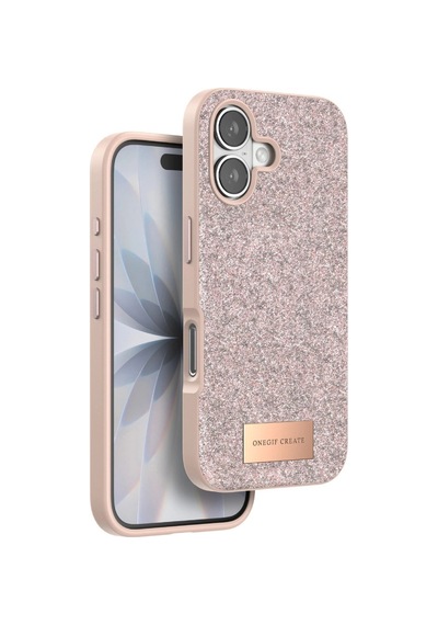 Onegif Apple iPhone Uyumlu 17 Bright Simli Kapak - Pembe İtdark49161