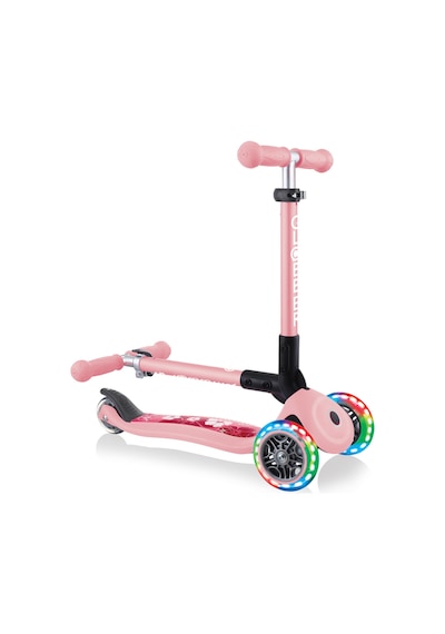 Globber Junior Fantasy Katlanabilir Işıklı Scooter - Pastel Pembe