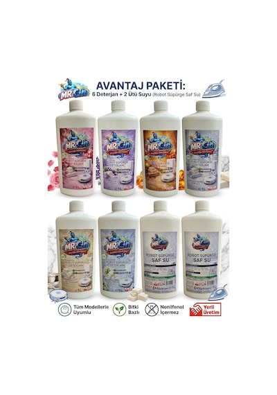 Mr.cin Robot Süpürge Deterjanı 6 + 2 Avantajlı Set Tekli
