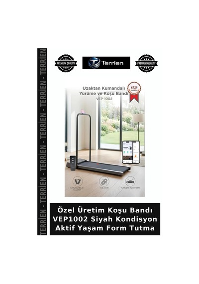 Özel Üretim Koşu Bandı Vep1002 Siyah Kondisyon Aktif Yaşam Form Tutma