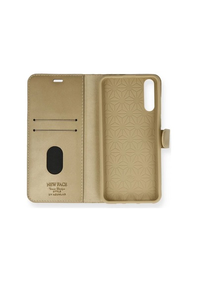 Bezos Huawei P Smart S Kılıf Trend S Plus Kapaklı Kılıf - Gold Ob