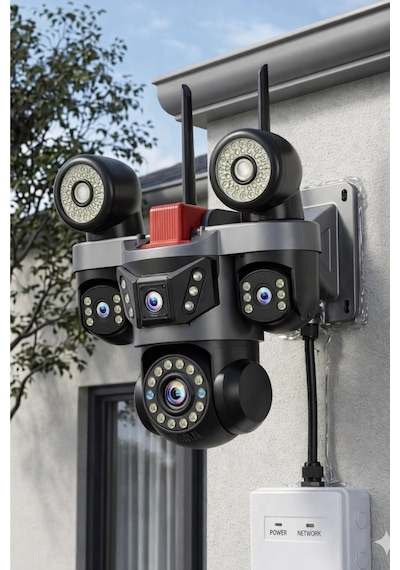 O-kam Pro Ok-231plus Premium 4 Lensli 12 Mp Wifi Ptz Güvenlik Kamerası
