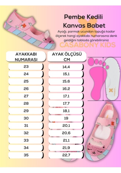 Pembe Kedi Kanvas 3d Kız Çocuk Babet Pembe