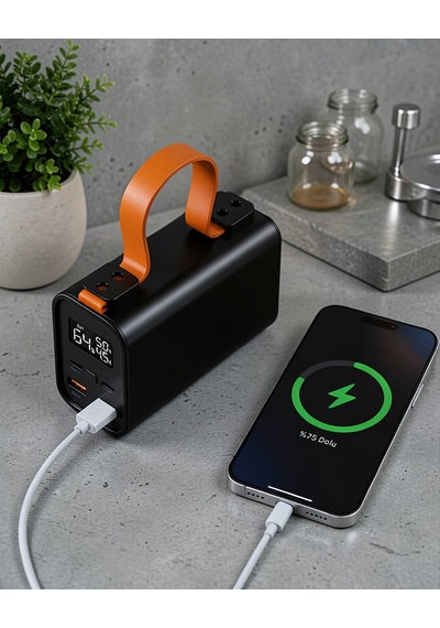 50000 Mah Süper Hızlı Şarjlı Led Göstergeli Powerbank Xxuczzz100wpowerr Çok Renkli