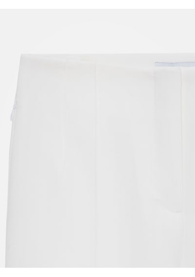 Dilvin 72649 Yırtmaçlı Kumaş Bermuda-beyaz Beyaz