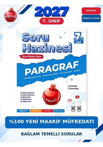 Soru Hazinesi 2027 7.sınıf Paragraf %100 Maarif Model Bağlam Temelli Soru Hazinesi