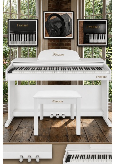 Fransua F790prowh Beyaz Dijital Piyano 88 Tuşlu Hammer Action Beyaz - Standlı