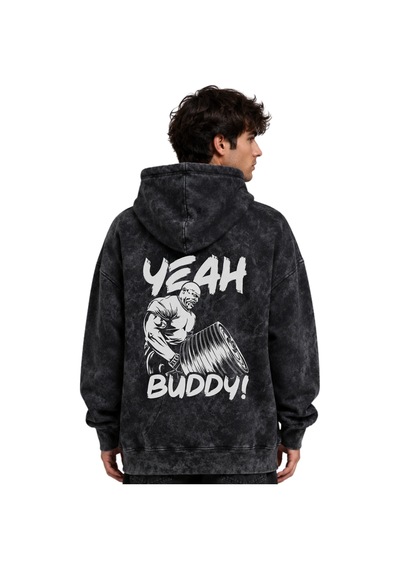 Sevbano Ronnie Coleman Fitness Bodybuilding Gym Baskılı Unisex Oversize P Siyah