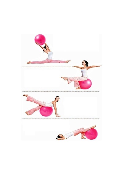 Ayla Stand Pembe Pilates Topu, 65 Cm, Pompa Hediyeli