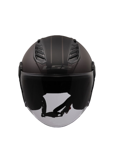 LS2 Aırflow 2 Cover Açık Motosiklet Kask Mat Gri - Siyah