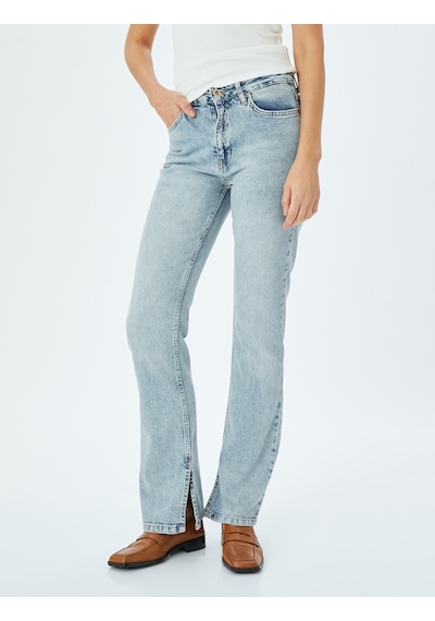 Koton Yüksek Bel İspanyol Paça Skinny Fit Düğmeli Yırtmaç Detaylı Kot Pantolon - Slim Flare Jean Orta İndigo 5sal40044md İndigo Koton Yüksek Bel İspanyol Paça Skinny Fit Düğmeli Yırtmaç Detaylı Kot Pantolon - Slim Flare Jean Orta İndigo 5sal40044md İndigo