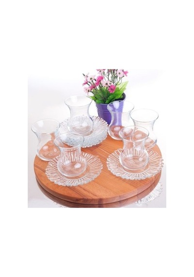 Paşabahçe 95961 Aurora Çay Takımı - Çay Seti 12 Parça Şeffaf