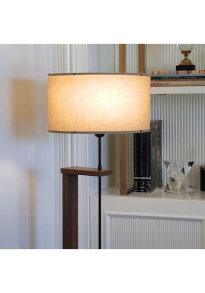 Homing AYD-3131 Pi Ahşap Gövdeli Vizon Kumaş Başlıklı Lambader