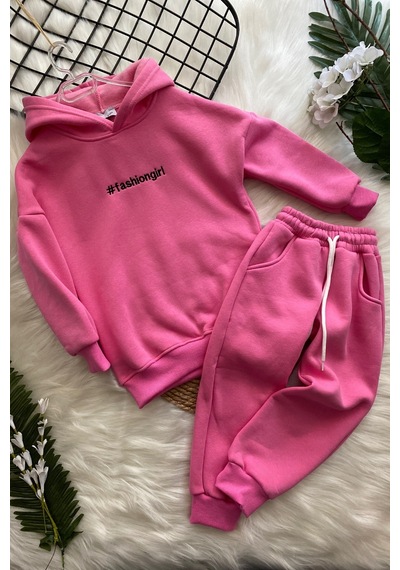 Turuncu Gardrop Fashion Girl Kız Çocuk Takım Pembe