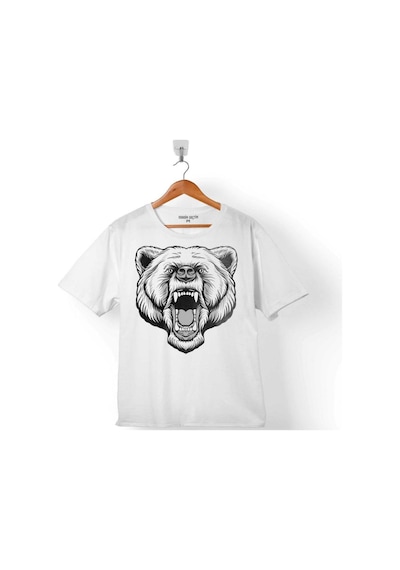 Angry Bear Head Kızgın Ayı Kafa 2 Çocuk Tişört 001