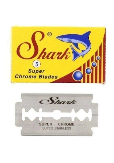 Shark Super Chrome Tıraş Bıçağı 10 Adet 5'li Kutu 50 Adet Çift Kenarlı Yaprak Jilet