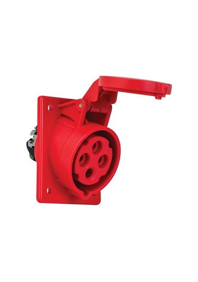 Mete Enerji 4x16a. Ip44 Makine Prizi -eğik- 406505