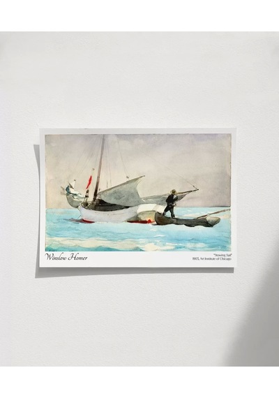 Çerçevesiz Poster Winslow Homer Yelken İstifleme