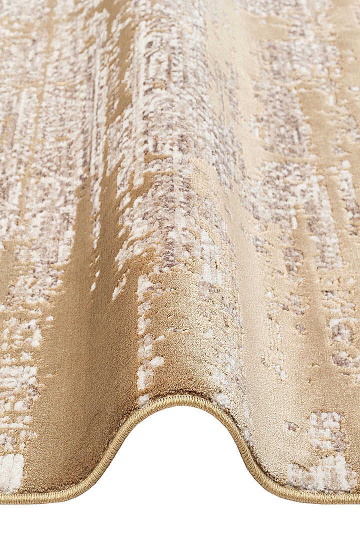 Antik  Eskitme İskandinav Vintage Lüks Viskon Halı Hm01 Gold