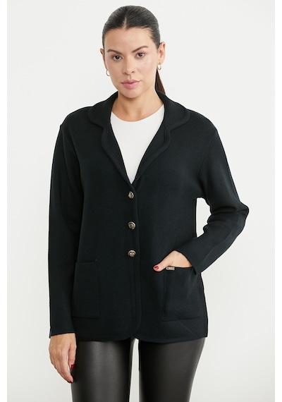 Sementa Oversize Cepli Triko Ceket - Siyah