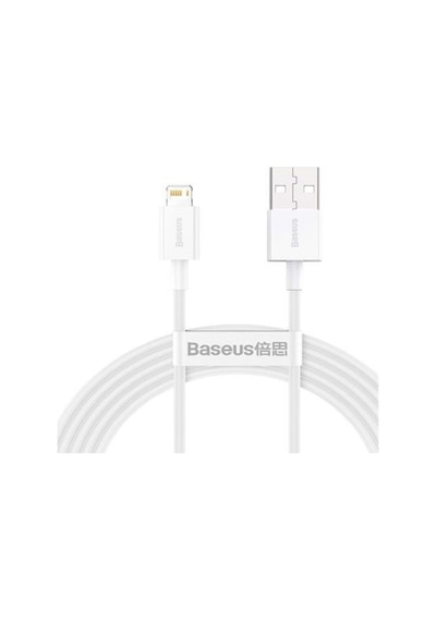 Baseus Superior Series Usb To Lightning Apple Uyumlu iPhone Hızlı Şarj Kablosu 1 M 2.4A Beyaz