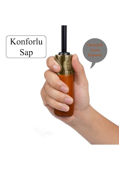 Aventus Umbrella Ahşap Saplı 12 Telli Şemsiye Bordo