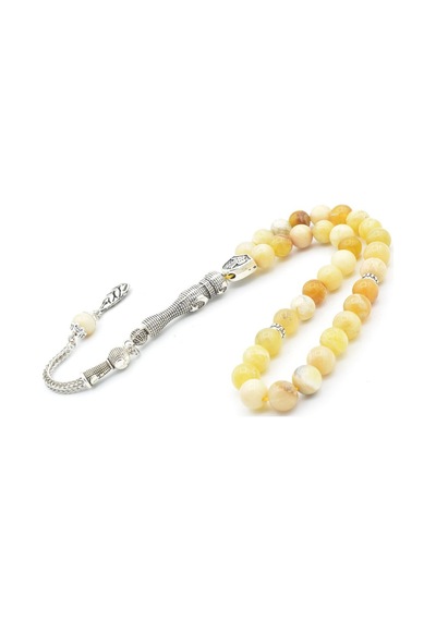 Murty99 Hakiki Doğal Sarı Opal Taşı Tesbih 8 Mm Sarı